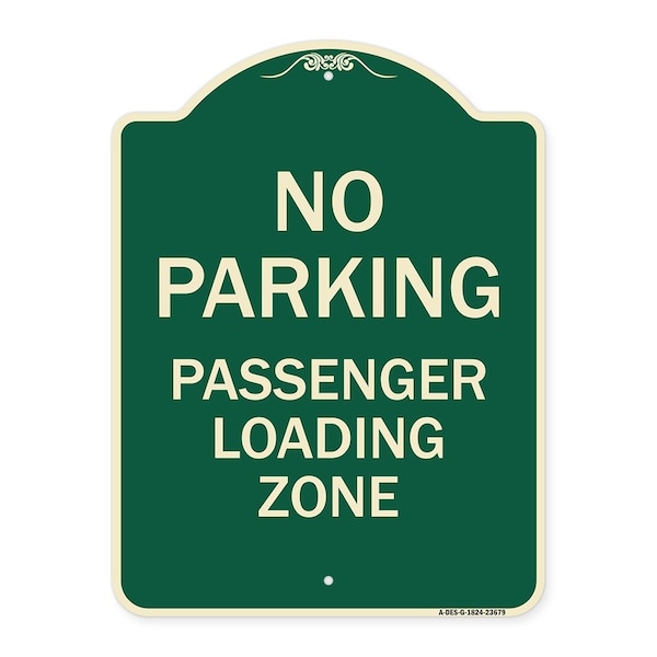 Signmission No Parking Passenger Loading Zone Heavy-Gauge Aluminum Architectural Sign, 24" x 18", G-1824-23679 A-DES-G-1824-23679 - main